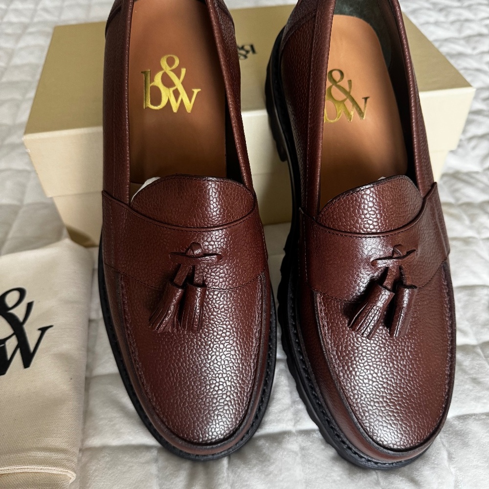 Blackstock and Weber “ Clasico Tassel Loafer” Chocolate Vibram sole